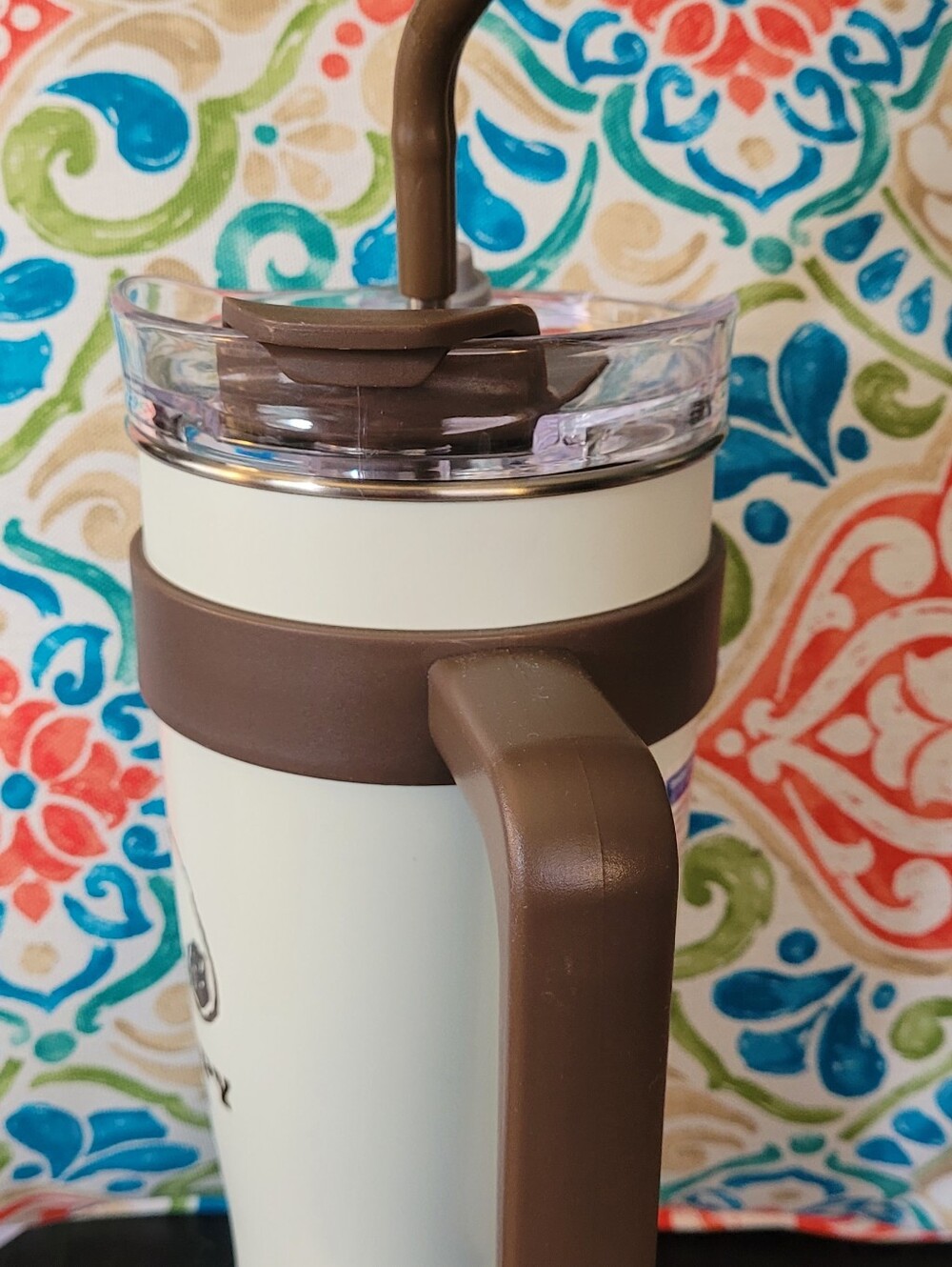 Peanuts Cream Travel Tumbler with Brown Handle - Picture 8 of 8